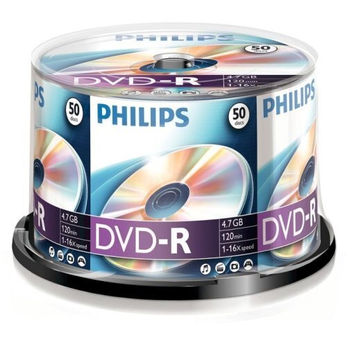 Philips DVD-R 4,7 Gt Spindle 50 hinta ja tiedot | Vinyylilevyt, CD-levyt, DVD-levyt | hobbyhall.fi