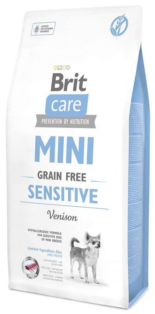 Brit Care Mini GF Sensitive -kuivaruokapakkaus aikuisille herkkävatsaisille pienille roduille, 14 kg ( 2 x 7 kg ). hinta ja tiedot | Koiran kuivaruoka | hobbyhall.fi