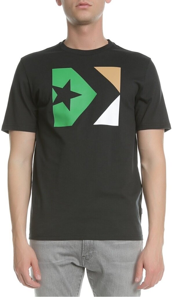 Converse T-paita Star Chevron Tri Color Tee Black hinta ja tiedot | Miesten T-paidat | hobbyhall.fi