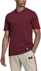 Adidas T-paita M Fi 3s Tee Bordeaux HC5242 hinta ja tiedot | Miesten T-paidat | hobbyhall.fi