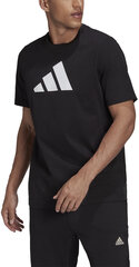 Adidas T-paita M Fi 3Bar Tee Black HD0893 hinta ja tiedot | Miesten T-paidat | hobbyhall.fi