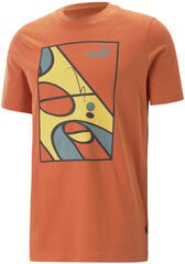 Puma T-paita Graphics Court Tee Chili Orange 674481 94 hinta ja tiedot | Miesten T-paidat | hobbyhall.fi