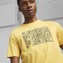 Puma T-paita Graphics Summer Tee Yellow 674482 40 hinta ja tiedot | Miesten T-paidat | hobbyhall.fi