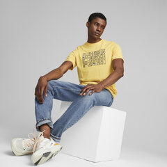 Puma T-paita Graphics Summer Tee Yellow 674482 40 hinta ja tiedot | Miesten T-paidat | hobbyhall.fi