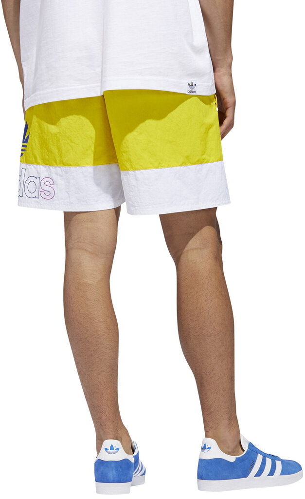 Adidas Originals Shortsit Freestyle Shorts Yellow White hinta ja tiedot | Miesten urheiluvaatteet | hobbyhall.fi