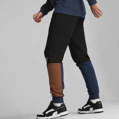 Puma Urheiluhousut Ess+ Block Sweatpants Black Blue Orange 849037 71 hinta ja tiedot | Miesten urheiluvaatteet | hobbyhall.fi