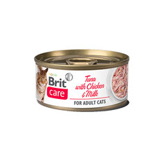 Brit Care -märkäruokapakkaus aikuisille kissoille, tonnikala, kana & maito, 24 x 70 g hinta ja tiedot | Kissanruoka | hobbyhall.fi