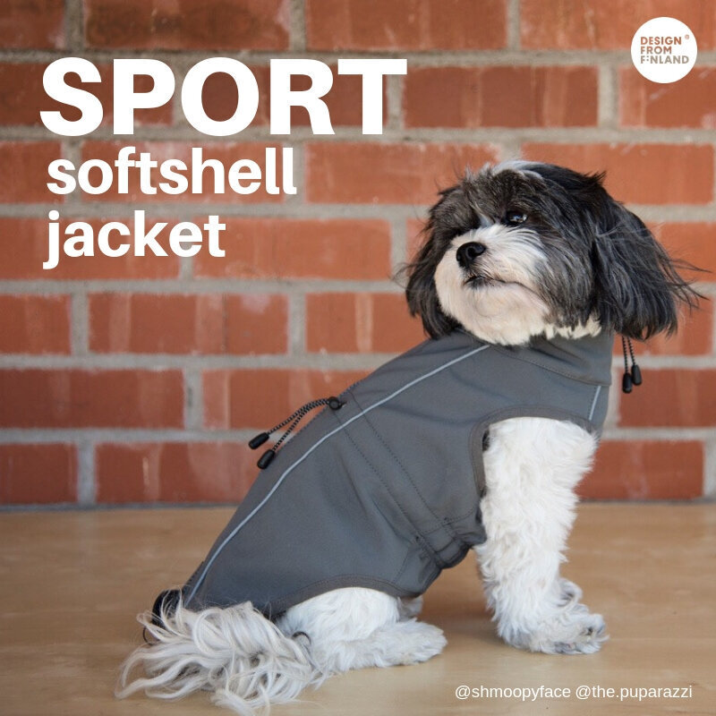 Takki koirille Finnero Sport Softshell, eri kokoja, harmaa hinta ja tiedot | Koiran vaatteet | hobbyhall.fi