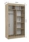 Adrk Furniture Karen -vaatekaappi, 120 x 215 x 61 cm, tammi hinta ja tiedot | Kaapit | hobbyhall.fi