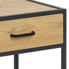 Krapina-yöpöytä, 63 x 42 x 35 cm, ruskea / musta hinta ja tiedot | Yöpöydät | hobbyhall.fi