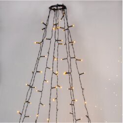 Valoketjut puulle 360 LED, kultainen lämmin, 8 oksaa x 2m, virtalähde, sisä/ulko, IP44 hinta ja tiedot | Jouluvalot | hobbyhall.fi
