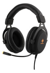 Kuulokkeet pelaajille Deltaco-mikrofonilla, 3,5mm+USB-liittimet, LED, musta hinta ja tiedot | Kuulokkeet | hobbyhall.fi