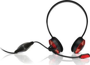 Sweex-kuulokkeet mikrofonilla, punainen EOL hinta ja tiedot | Kuulokkeet | hobbyhall.fi