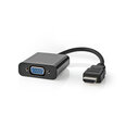 Kaapeli HDMI M - VGA F + 3,5 mm, 0,2 m, bulkki