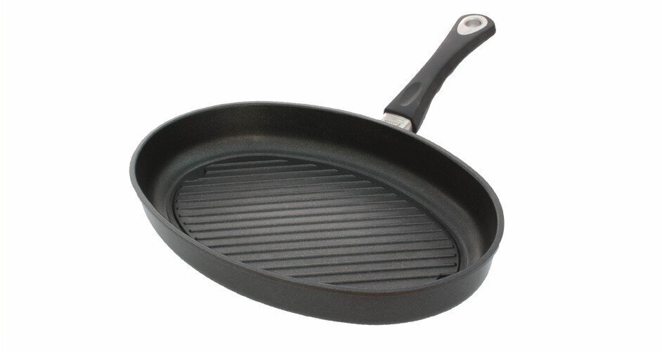 Kala BBQ-pannu 35x24x5cm, alumiinivalu, paksuus 9-10mm, tarttumaton Lotan-pinnoite, uuninkestävä kahva (240*C) hinta ja tiedot | Paistinpannut | hobbyhall.fi