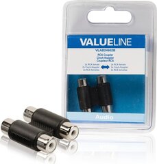 Valueline VLAB24952B 2xRCA-liitin - 2xRCA-liitin EOL hinta ja tiedot | Adapterit | hobbyhall.fi