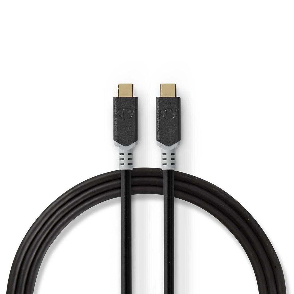 Kaapeli Nedis USB-C - USB-C, 1m, musta hinta ja tiedot | Kaapelit ja adapterit | hobbyhall.fi