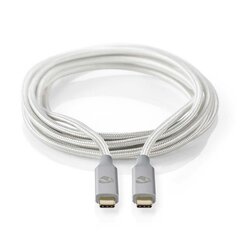 Kaapeli Nedis USB-C - USB-C, 1m, hopea hinta ja tiedot | Nedis Matkapuhelimet ja tarvikkeet | hobbyhall.fi