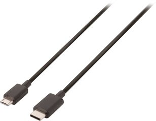 Kaapeli USB-C M - micro USB M, 1m, muovia, musta EOL hinta ja tiedot | Kaapelit ja adapterit | hobbyhall.fi