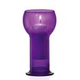 Lasinen kynttilänjalka Lucilla Purple DB120