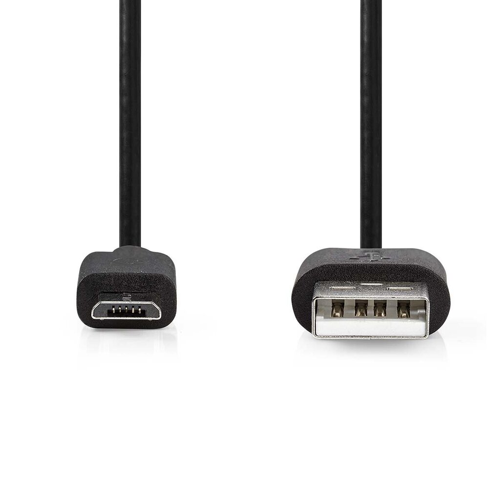 Mikro-USB-kaapeli, 2m, musta, USB 2.0 hinta ja tiedot | Puhelinkaapelit | hobbyhall.fi