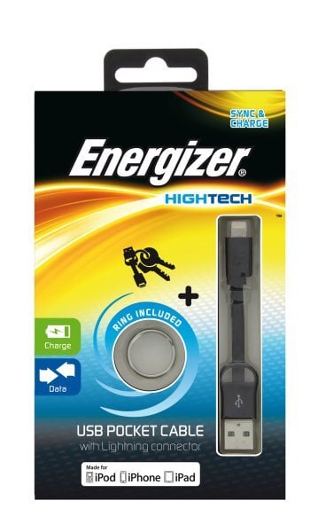 Energizer tasku iPhone 5/6 LIGHTNING kaapeli, musta hinta ja tiedot | Puhelinkaapelit | hobbyhall.fi