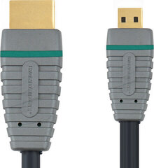 Bandridge BVL1702 HDMI A -liitin - HDMI-mikroliitin 1,4 2m EOL hinta ja tiedot | Kaapelit ja adapterit | hobbyhall.fi