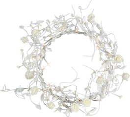 Ruususeppele Valkoinen 21cm, virtalähde 24 LED-valolla, IP20 hinta ja tiedot | Ei ole määritelty Lahjat ja juhlatarvikkeet | hobbyhall.fi