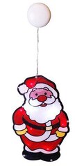 Ikkunakoriste Santa Claus 8 LED, 17,5x26,5cm, akkukäyttöinen, IP20 hinta ja tiedot | Joulukoristeet | hobbyhall.fi