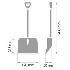 Lumilapio M-3-EXTRA-CLICK alumiinikahva (49 cm lapion leveys) hinta ja tiedot | Maan Kodin remontointi | hobbyhall.fi