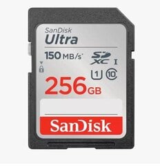 Muistikortti SD Ultra 256GB 150MB/s A1/Class 10/UHS-I hinta ja tiedot | Puhelimen muistikortit | hobbyhall.fi