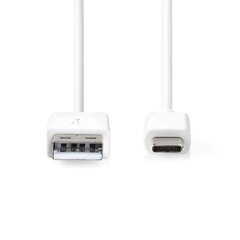 Kaapeli Type-C, 1m, valkoinen, USB 2.0, 60W hinta ja tiedot | Nedis Puhelimet, älylaitteet ja kamerat | hobbyhall.fi