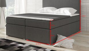 NORE Alice sänky, 180 cm x 200 cm, mustan värinen hinta ja tiedot | Sängyt | hobbyhall.fi