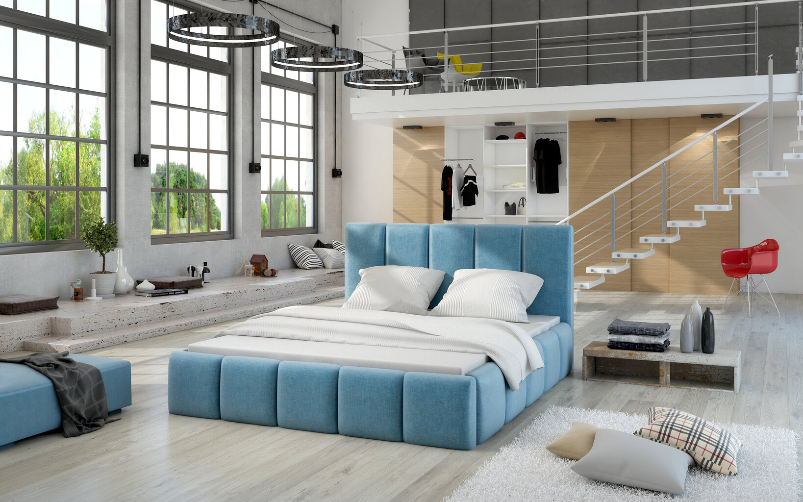 Edvige sänky 180 cm x 200 cm, sinisen värinen hinta ja tiedot | Sängyt | hobbyhall.fi