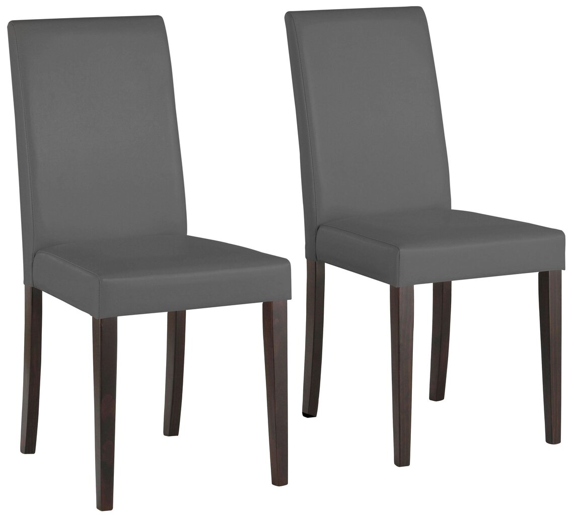 2 tuolin setti Lucca, harmaa/tummanruskea hinta ja tiedot | Ruokapöydän tuolit | hobbyhall.fi