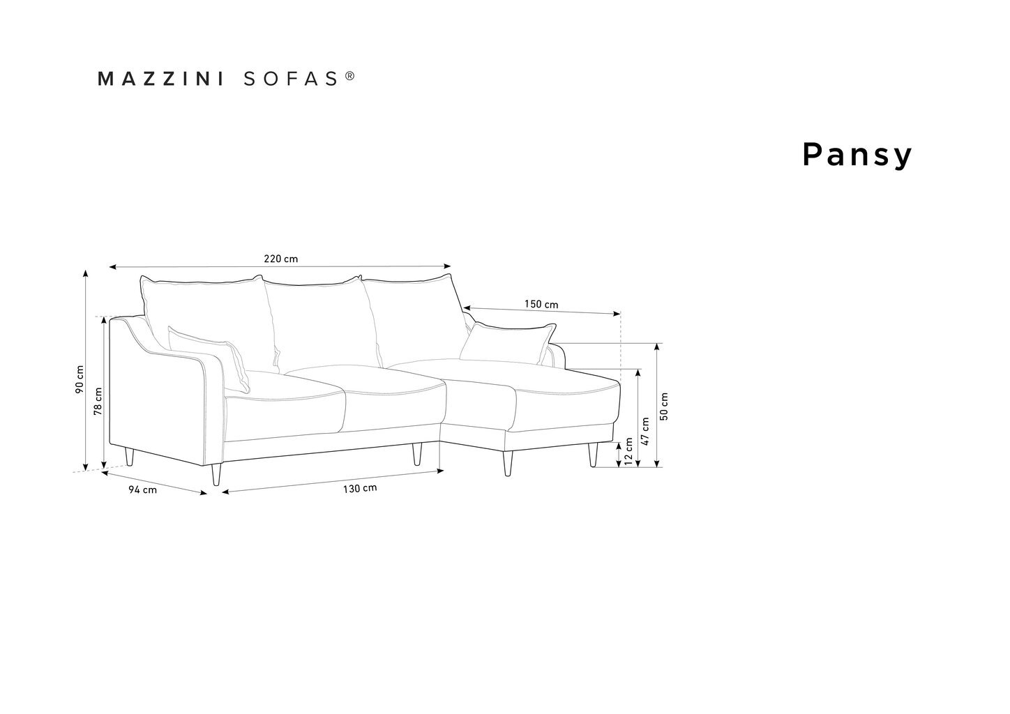 Pehmeä kulmasohva Mazzini Sofas Pansy, beige hinta ja tiedot | Kulmasohvat ja divaanisohvat | hobbyhall.fi