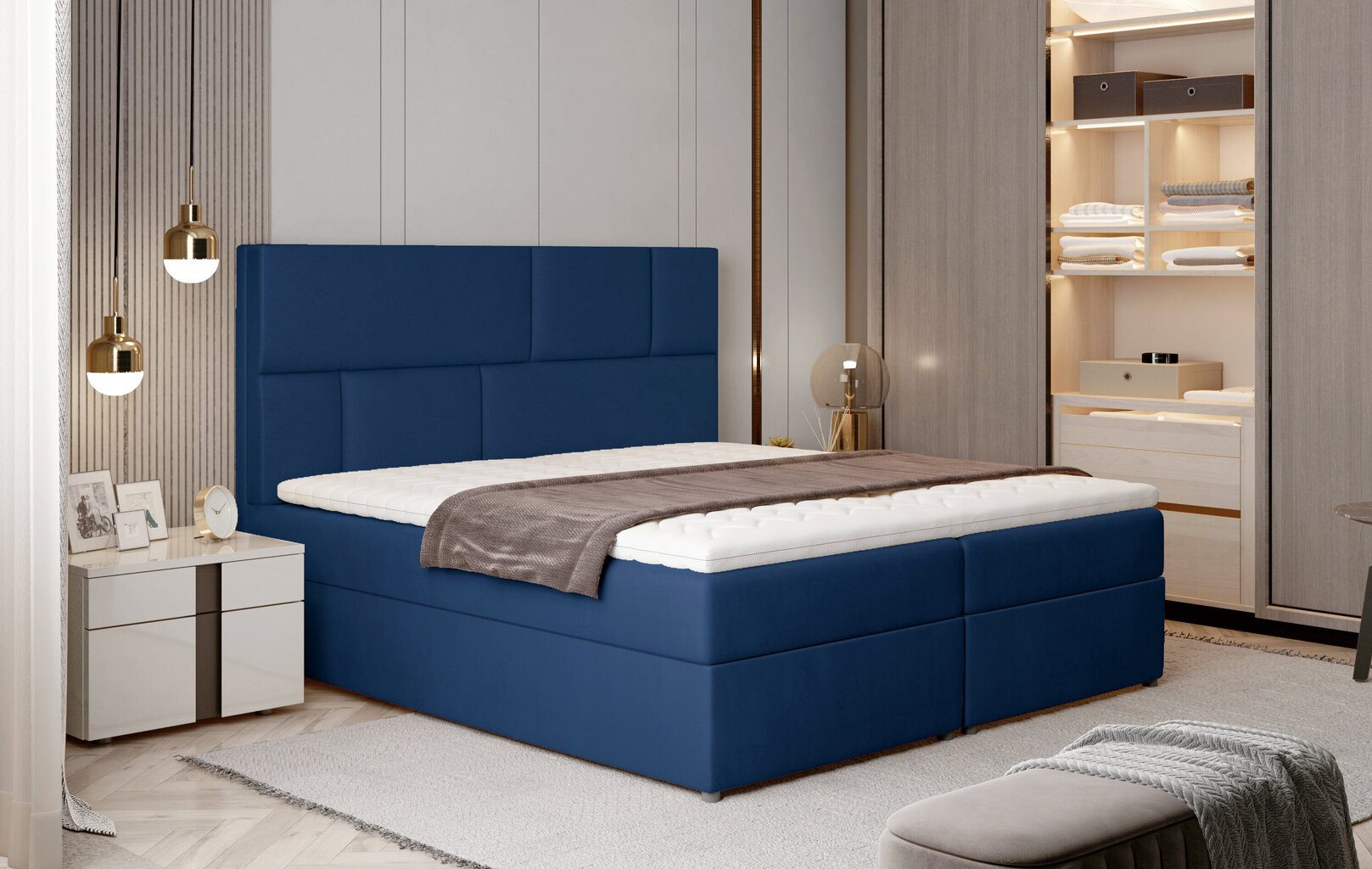 Sänky NORE Florence, 185x200cm, sininen hinta ja tiedot | Sängyt | hobbyhall.fi