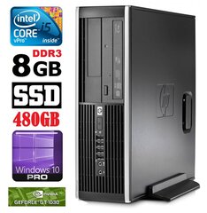 HP 8100 Elite SFF i5-650 8GB 480SSD GT1030 2GB DVD WIN10Pro hinta ja tiedot | Pöytätietokoneet | hobbyhall.fi