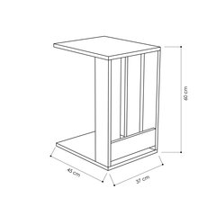 Sohvapöytä Kalune Design 855(II), tummanharmaa hinta ja tiedot | Sohvapöydät | hobbyhall.fi