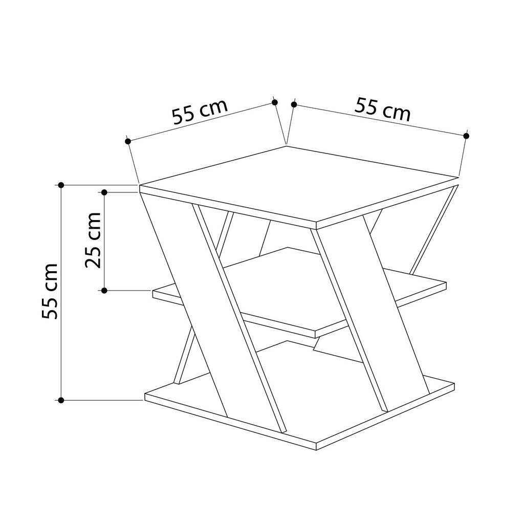 Sohvapöytä Kalune Design 855(VII), valkoinen hinta ja tiedot | Sohvapöydät | hobbyhall.fi