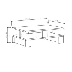 Sohvapöytä Kalune Design 855, ruskea hinta ja tiedot | Sohvapöydät | hobbyhall.fi