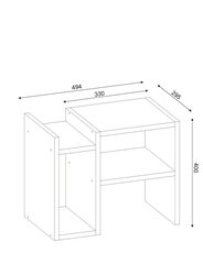 Sohvapöytä Kalune Design 756(l), valkoinen hinta ja tiedot | Sohvapöydät | hobbyhall.fi