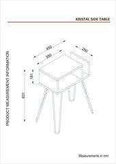 Sohvapöytä Kalune Design 756(I), valkoinen/ruskea hinta ja tiedot | Sohvapöydät | hobbyhall.fi