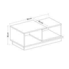 Sohvapöytä Kalune Design 382, harmaa/ruskea hinta ja tiedot | Sohvapöydät | hobbyhall.fi