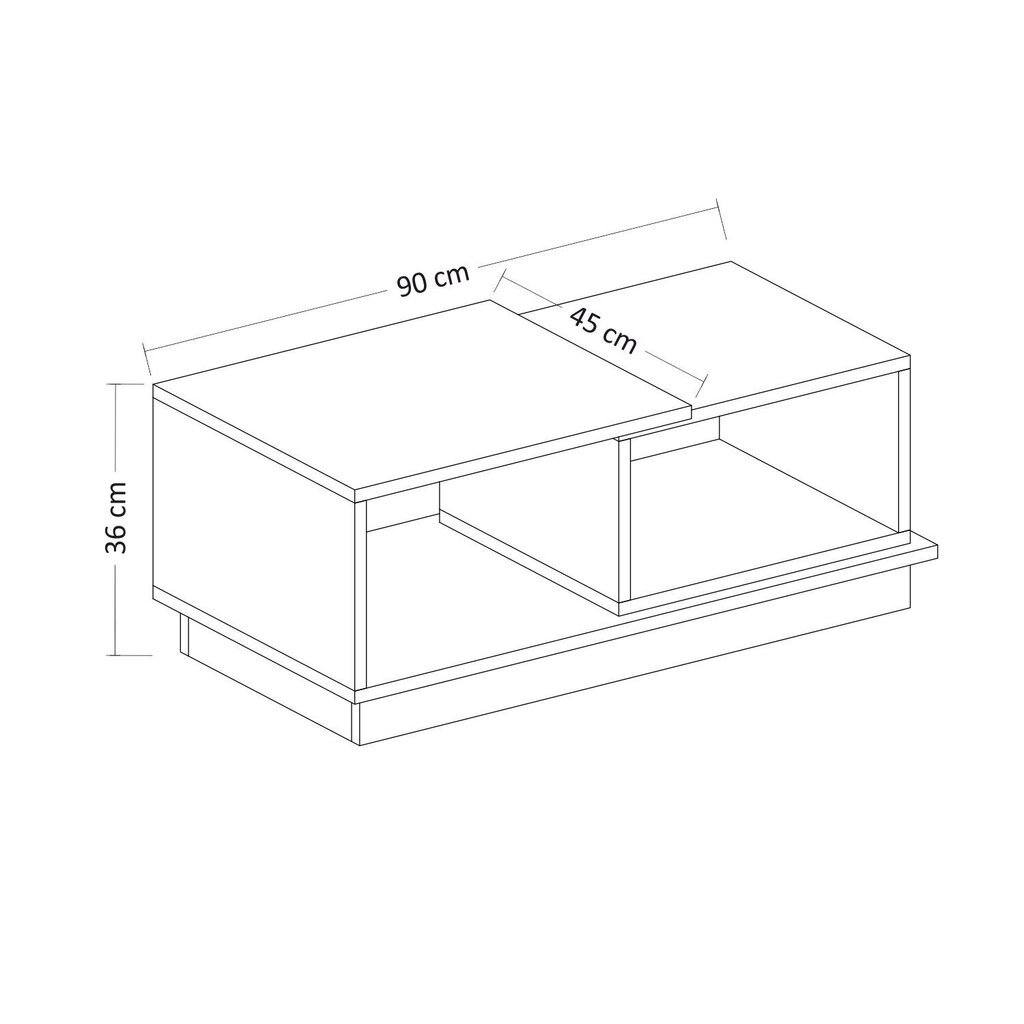 Sohvapöytä Kalune Design 382, harmaa/ruskea hinta ja tiedot | Sohvapöydät | hobbyhall.fi