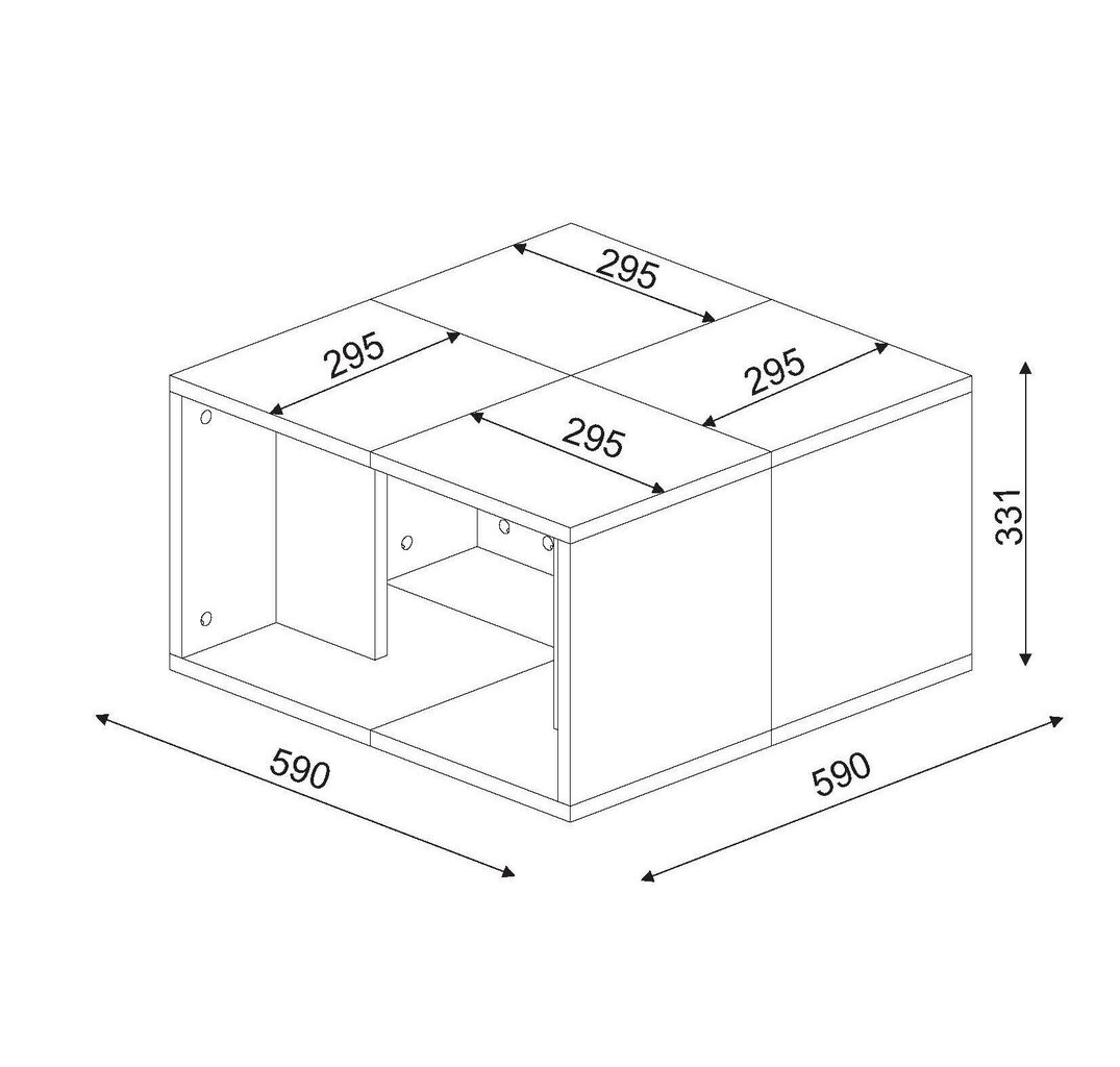 Sohvapöytäsarja Kalune Design 731, valkoinen/beige hinta ja tiedot | Sohvapöydät | hobbyhall.fi