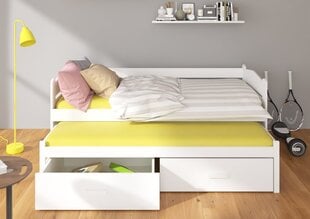 Lastensänky Adrk Furniture Tiarro 80x180 cm, valkoinen/vaaleanharmaaharmaa hinta ja tiedot | Lastensängyt | hobbyhall.fi