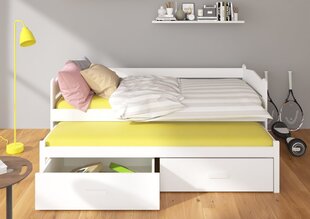 Lastensänky Adrk Furniture Tiarro 80x180 cm, valkoinen/vaaleanruskea hinta ja tiedot | Lastensängyt | hobbyhall.fi