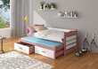 Adrk Furniture Tiarro sänky lapsille, 90x200 cm, vaaleanpunainen/valkoinen hinta ja tiedot | Lastensängyt | hobbyhall.fi