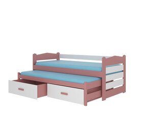 Adrk Furniture Tiarro sänky lapsille, 90x200 cm, vaaleanpunainen/valkoinen hinta ja tiedot | Lastensängyt | hobbyhall.fi